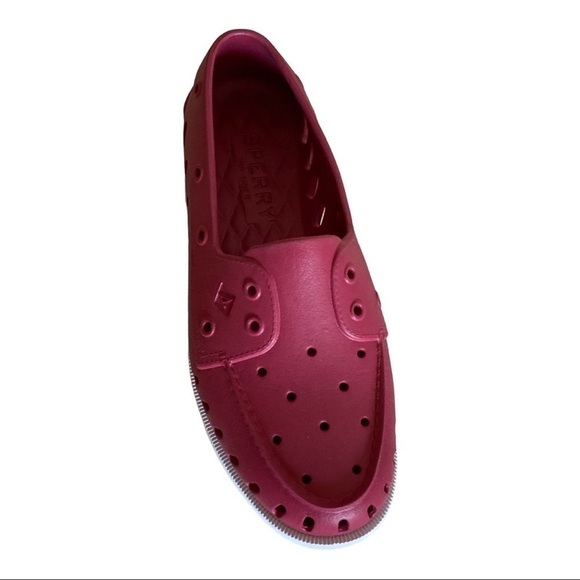 SPERRY Top-Sider Loafer A/O Non Marking Boat Shoe Red Size 11 NWT - Picture 8 of 14